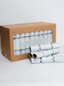 Best Christmas Warehouse Silver Season's Greetings Text On White Christmas Cracker Bon Bons - 50 X 30Cm