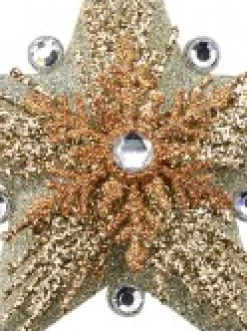 Fashion Christmas Warehouse Silver Star With Snowflakes Christmas Tree Hanging Decoration - 13Cm