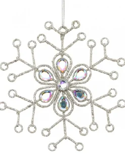 Sale Christmas Warehouse Snowflake & Encrusted Diamante Christmas Tree Hanging Decoration - 12Cm