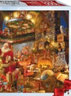 Best Sale Christmas Warehouse The Night Before Christmas With Santa & Mrs Claus Jigsaw Puzzle - 1000 Pieces