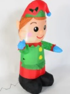 Hot Christmas Warehouse Toy Look Greeting Elf Illuminated Christmas Inflatable Display - 1.2M