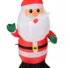 Cheap Christmas Warehouse Traditional Look Cute Santa Illuminated Christmas Inflatable Display - 1.2M