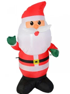 Cheap Christmas Warehouse Traditional Look Cute Santa Illuminated Christmas Inflatable Display - 1.2M