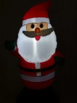 Cheap Christmas Warehouse Traditional Look Cute Santa Illuminated Christmas Inflatable Display - 1.2M