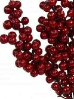 Hot Christmas Warehouse Various Size Deep Red Berries Decorative Christmas Spray Pick - 14Cm