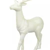 Best Christmas Warehouse White & Iridescent Glittered Standing Christmas Reindeer Ornament - 45Cm