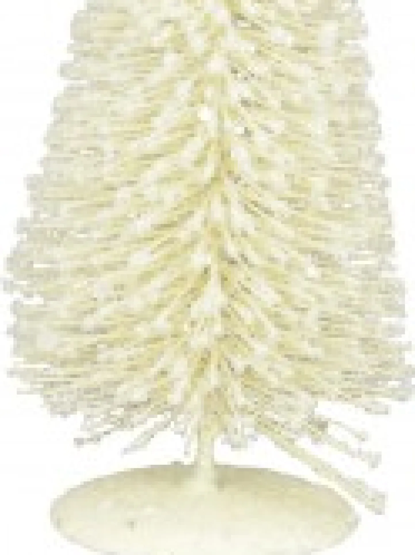 Hot Christmas Warehouse White Iron Christmas Tree With Snow Dust & Star Table Top Ornament - 19Cm