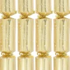 Sale Christmas Warehouse White Stars Christmas Tree Pattern Design On Shiny Gold Bon Bons - 50 X 30Cm