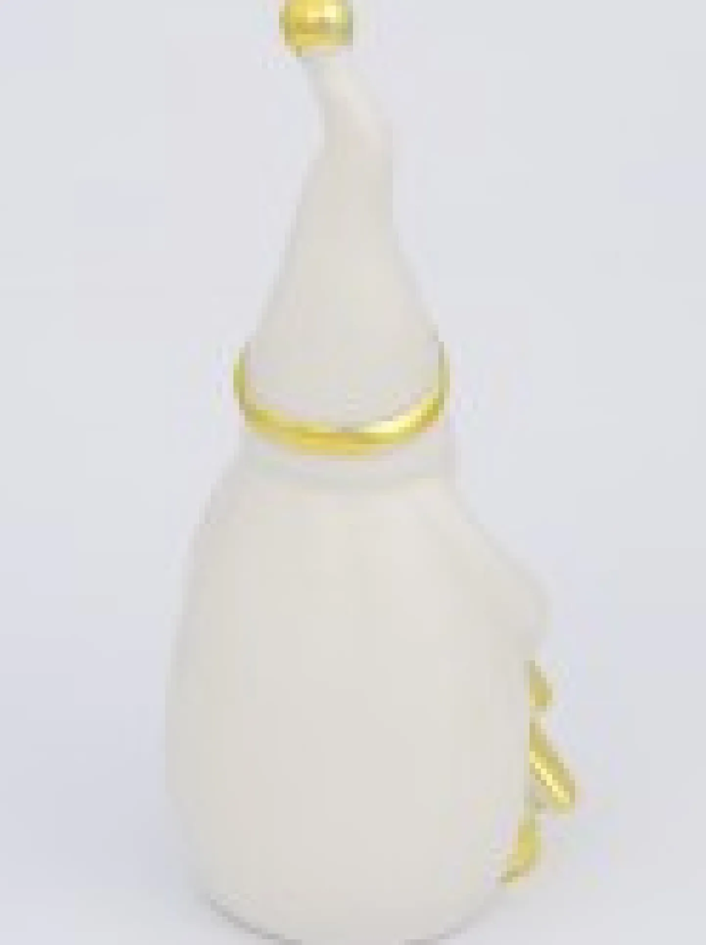 Sale Christmas Warehouse White Winter Large Santa With Gold Tree Ceramic Christmas Ornament - 19Cm