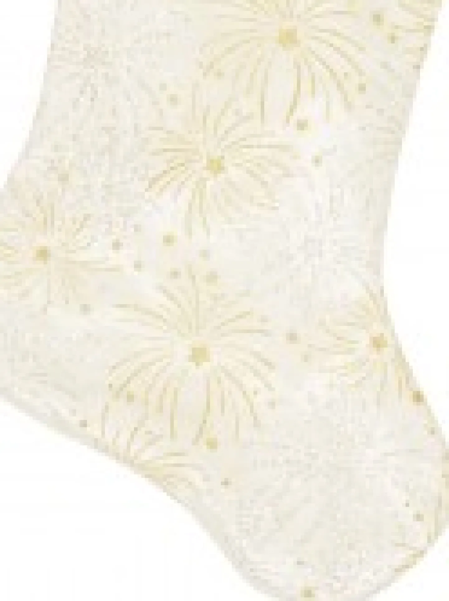 Sale Christmas Warehouse White With Gold & Iridescent Glitter Sunburst Pattern Christmas Stocking - 48Cm
