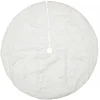 Shop Christmas Warehouse White With Iridescent Glitter Star & Sunburst Pattern Christmas Tree Skirt - 1.2M
