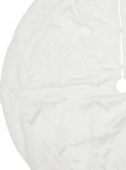 Shop Christmas Warehouse White With Iridescent Glitter Star & Sunburst Pattern Christmas Tree Skirt - 1.2M