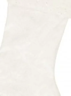 Clearance Christmas Warehouse White With Iridescent Glittered Sunburst Pattern Christmas Stocking - 48Cm