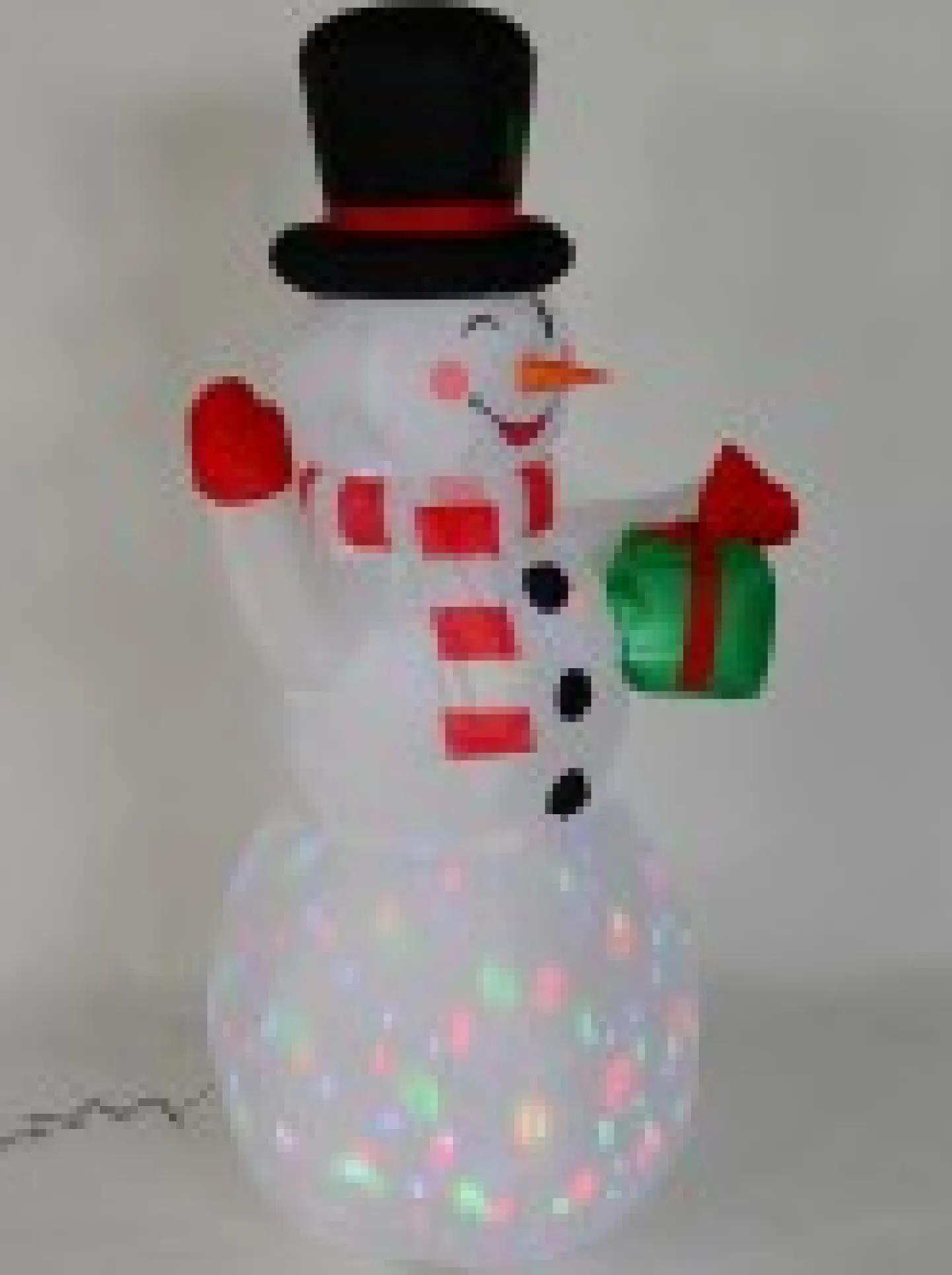 Flash Sale Christmas Warehouse Winking Snowman With Led Disco Light Christmas Inflatable Display - 1.5M
