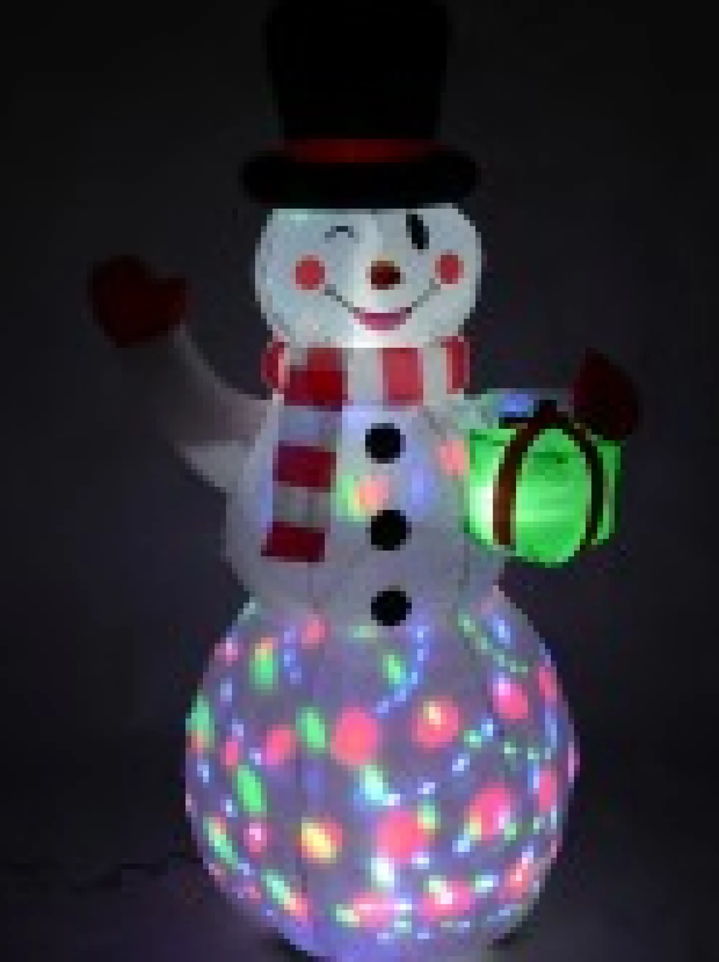 Flash Sale Christmas Warehouse Winking Snowman With Led Disco Light Christmas Inflatable Display - 1.5M