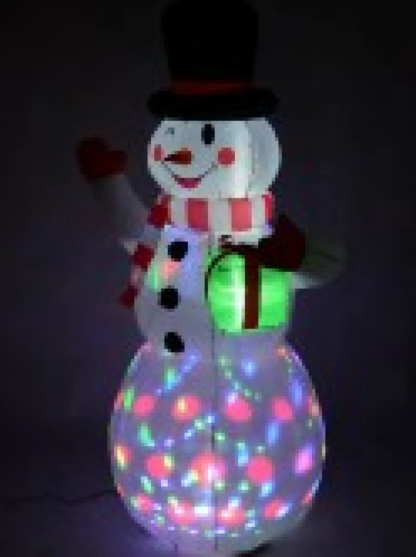 Flash Sale Christmas Warehouse Winking Snowman With Led Disco Light Christmas Inflatable Display - 1.5M