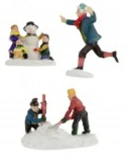 Store Christmas Warehouse Winter Christmas Fun On Ice & Snow Christmas Village Figurines - 8 Piece Set